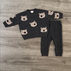 Cat & Jack Matching Bear Sweater Set